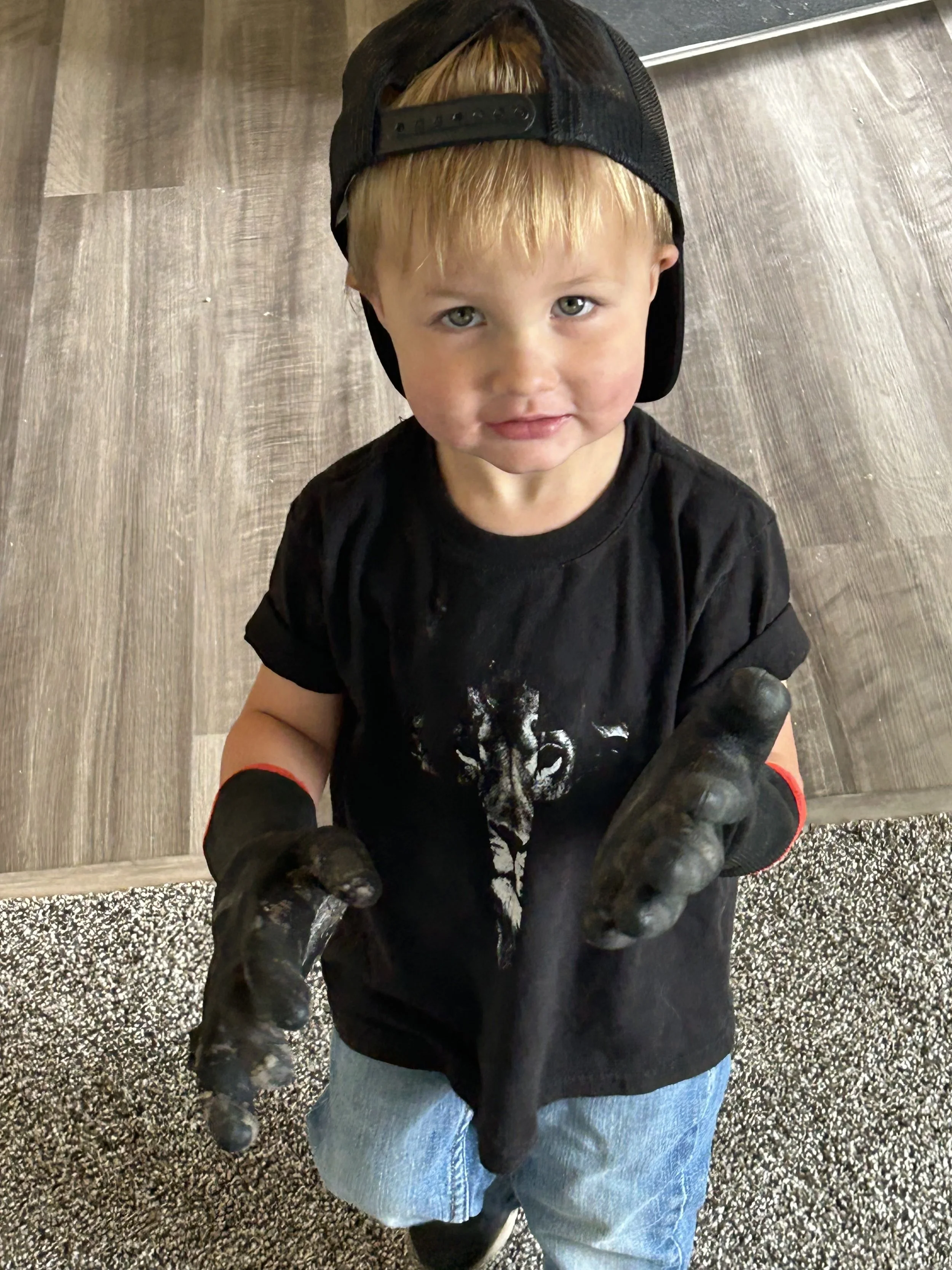 Son helping Dad on the job - Tiger Plumbing LLC