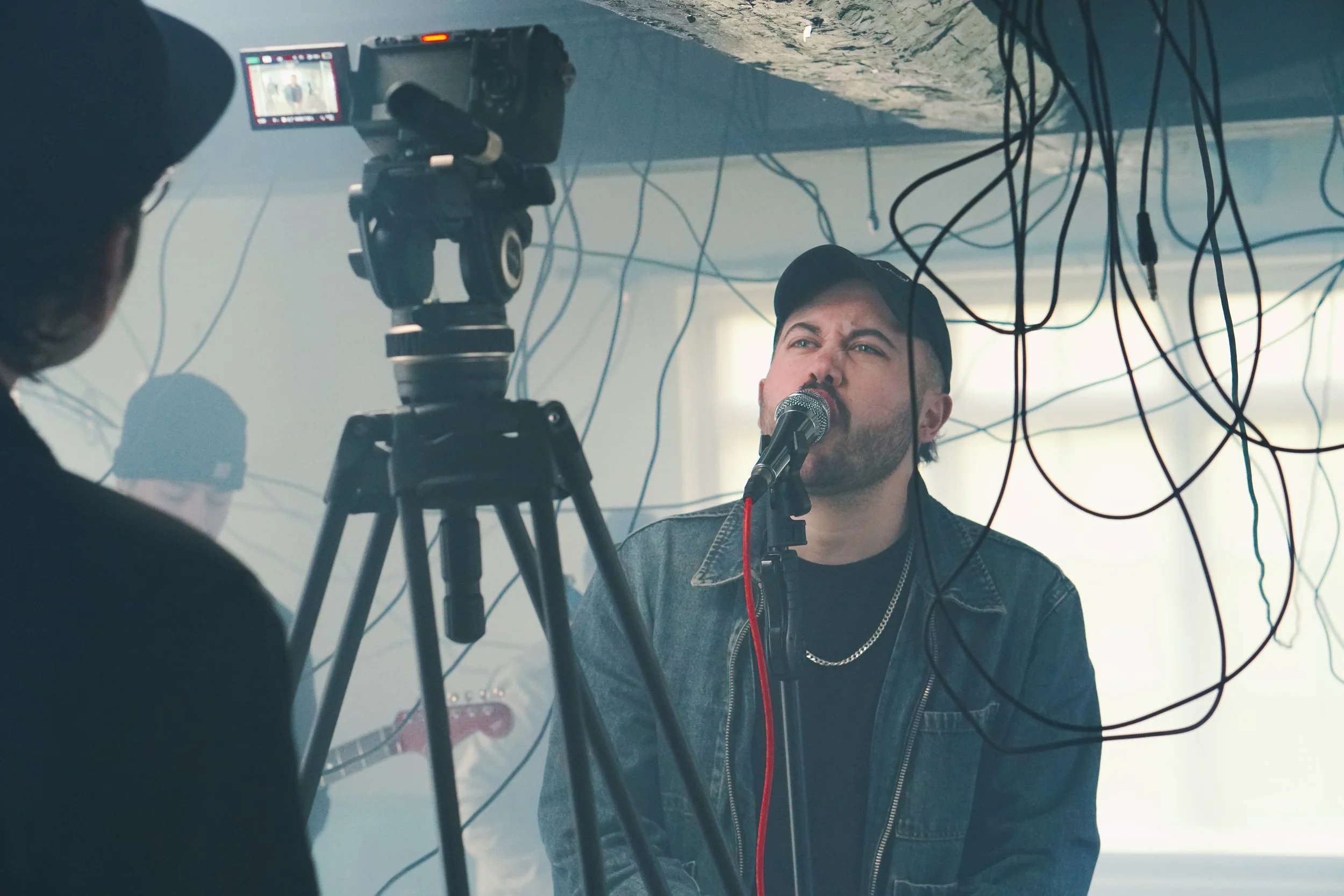 Behind the scenes photos at band 'Youth Killed It' music video shoot