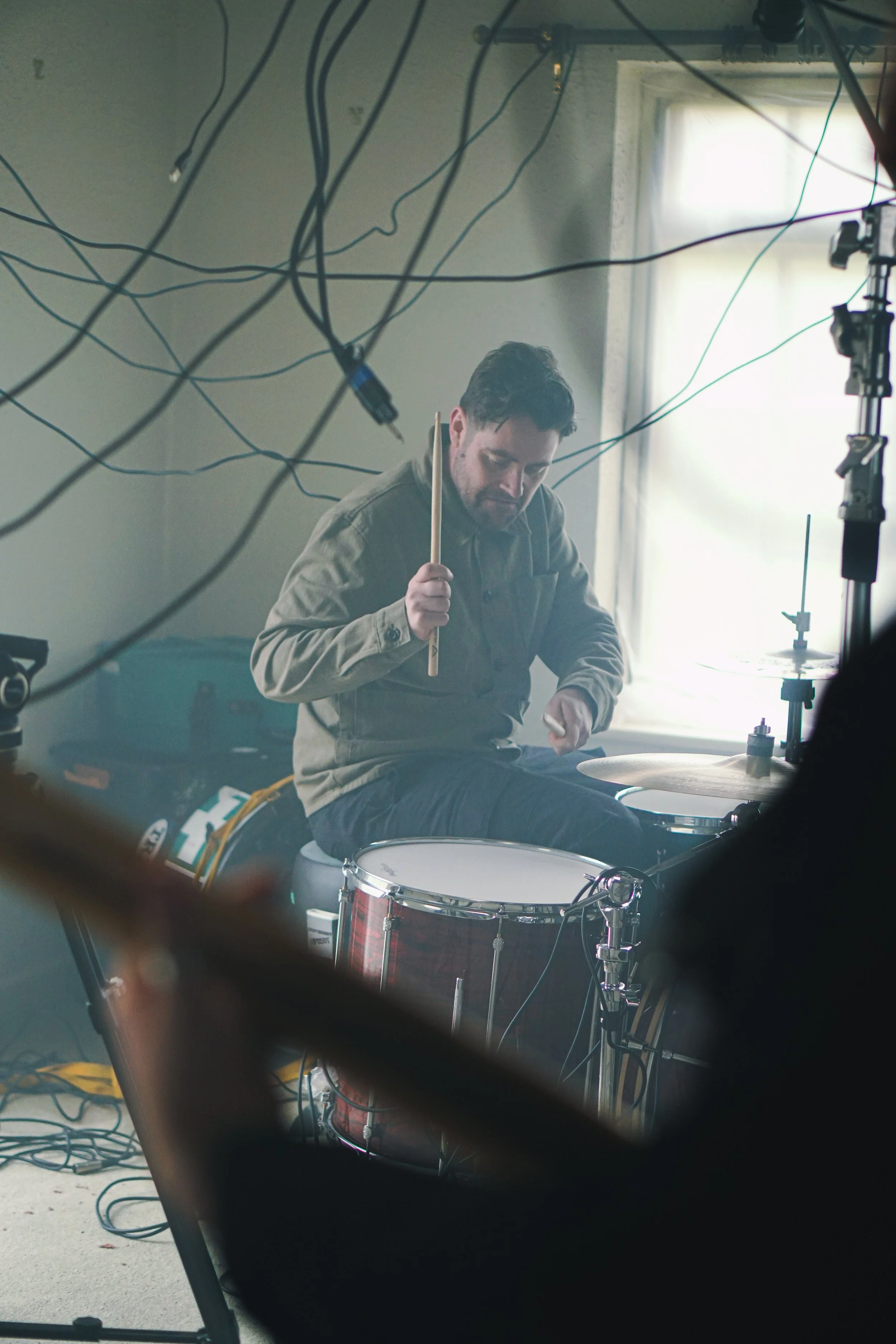 Behind the scenes photos at band 'Youth Killed It' music video shoot