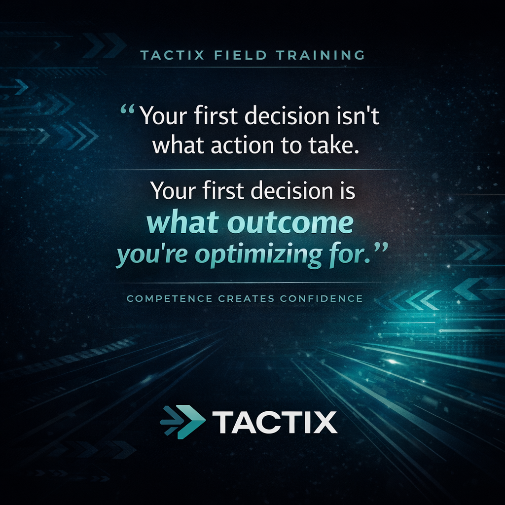 Your first decision isn't what action to take... 