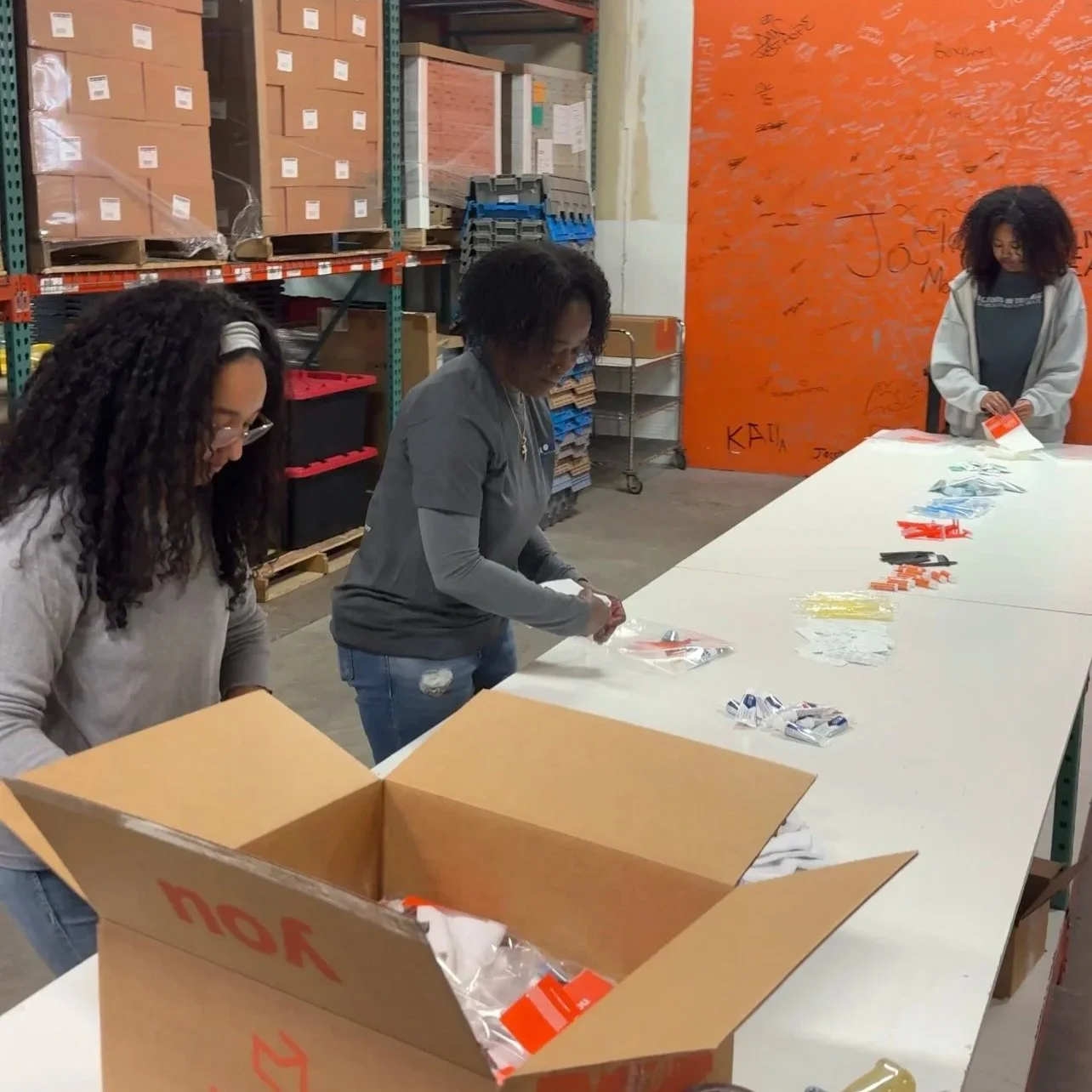 Packing Hope Kits & Snack Packs at MATTER