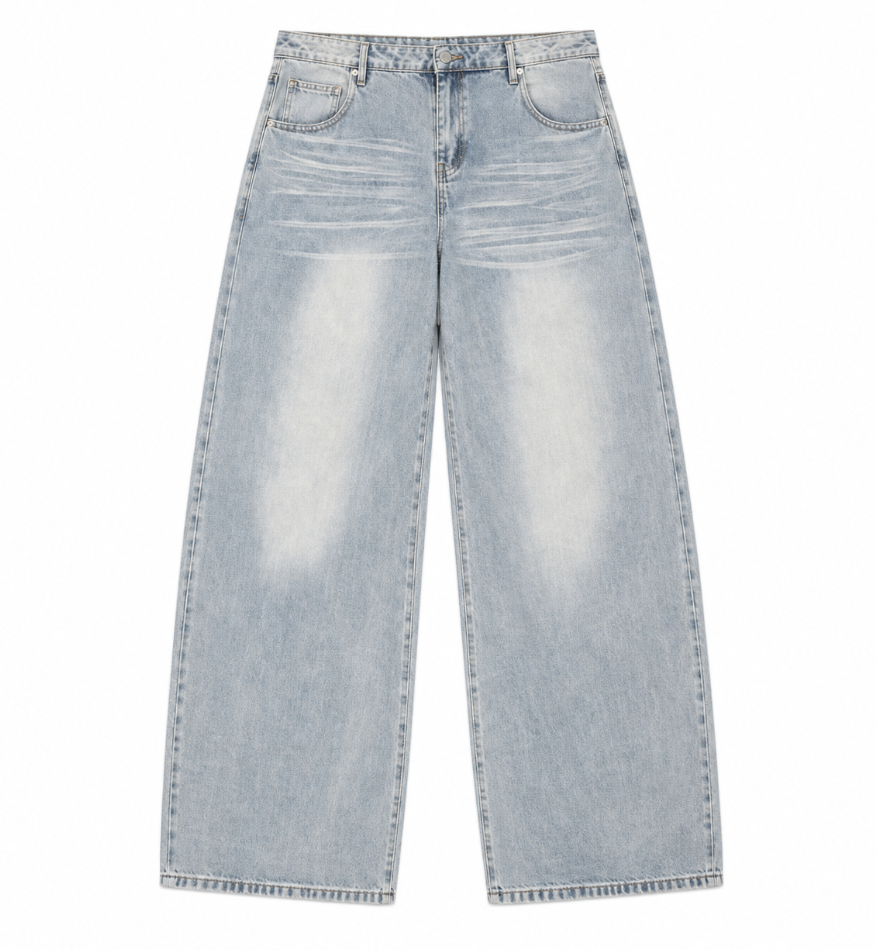 Washed Wide Leg Jeans
