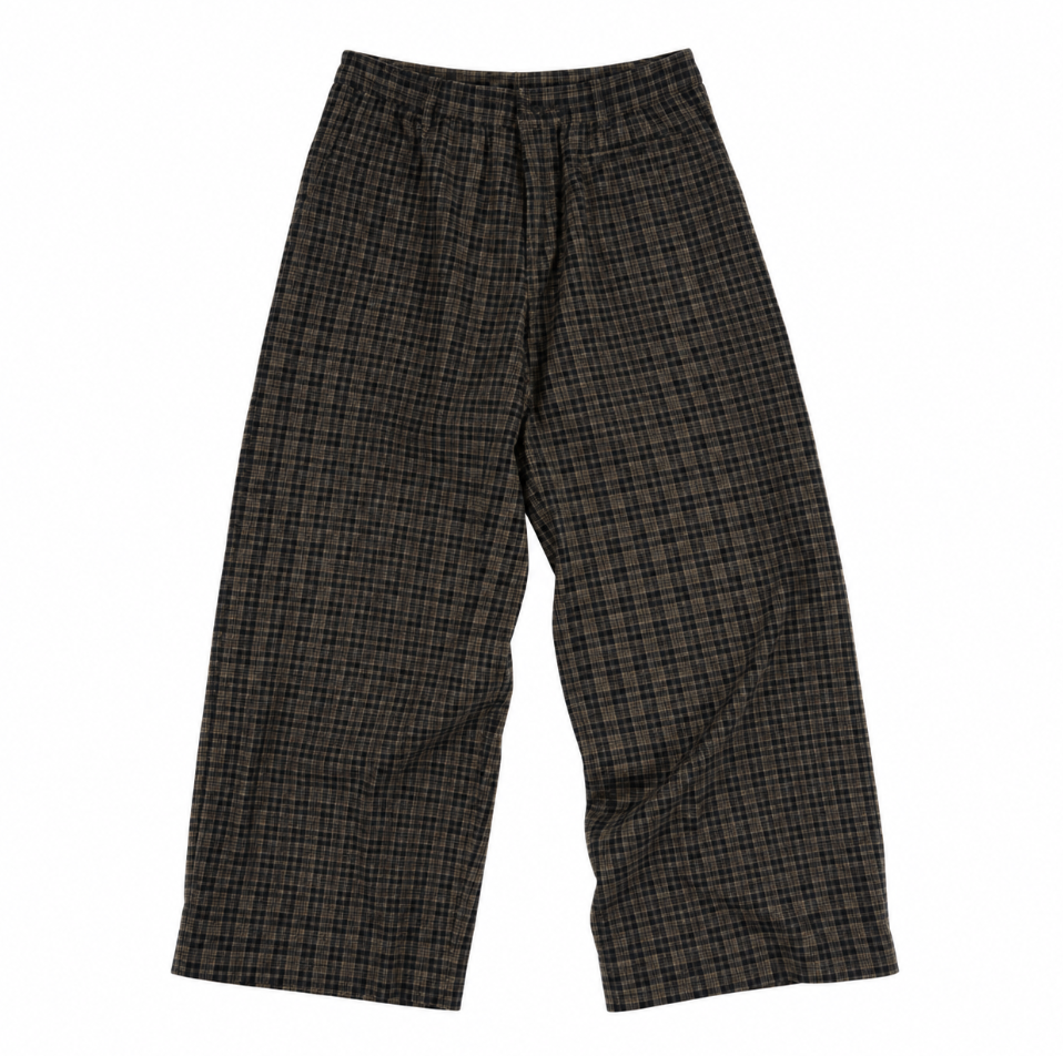 Plaid Wide Leg Pants