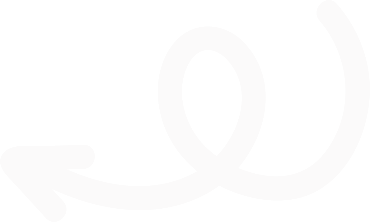 A white squiggly arrow pointing left.