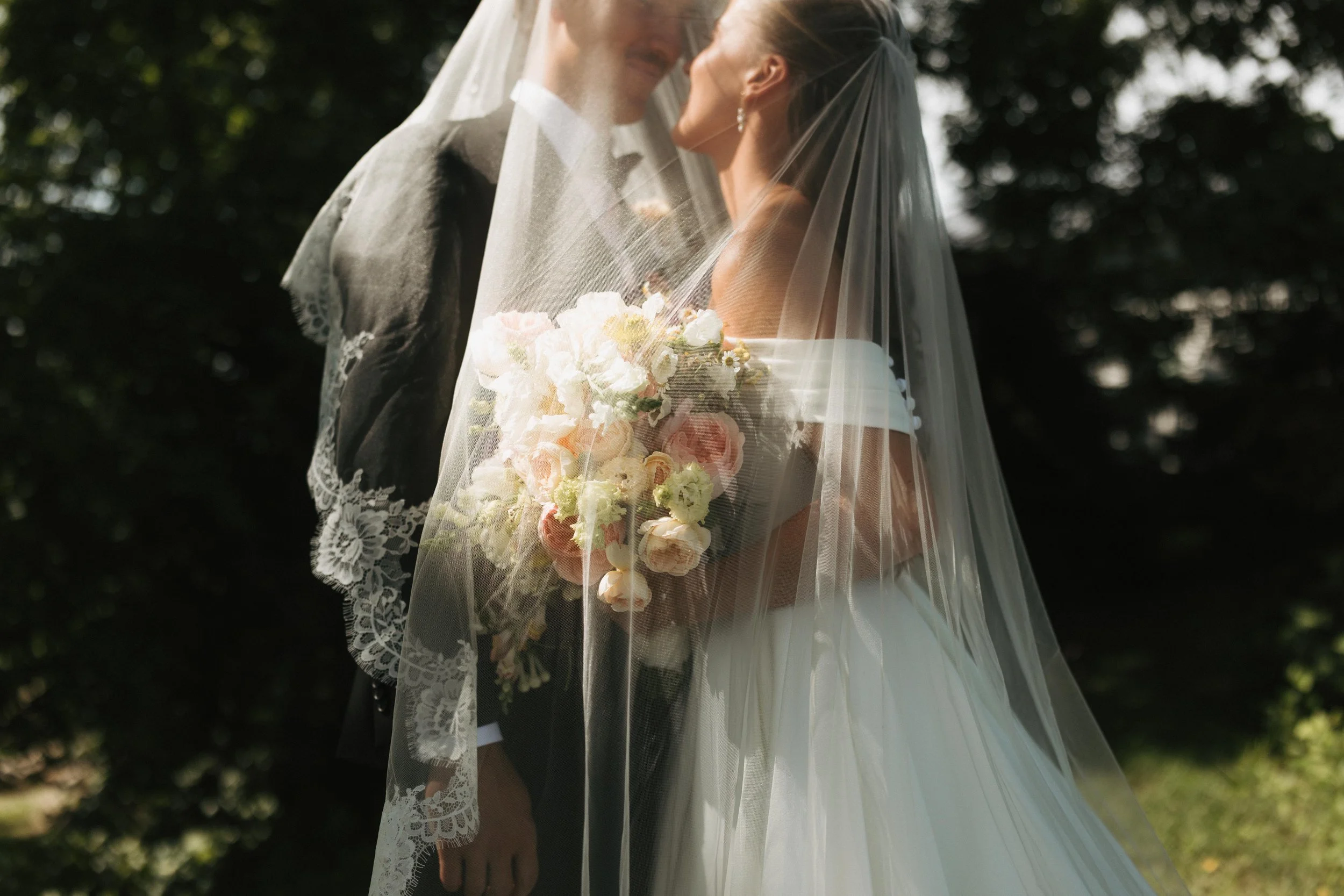 Intimate wedding photography on film