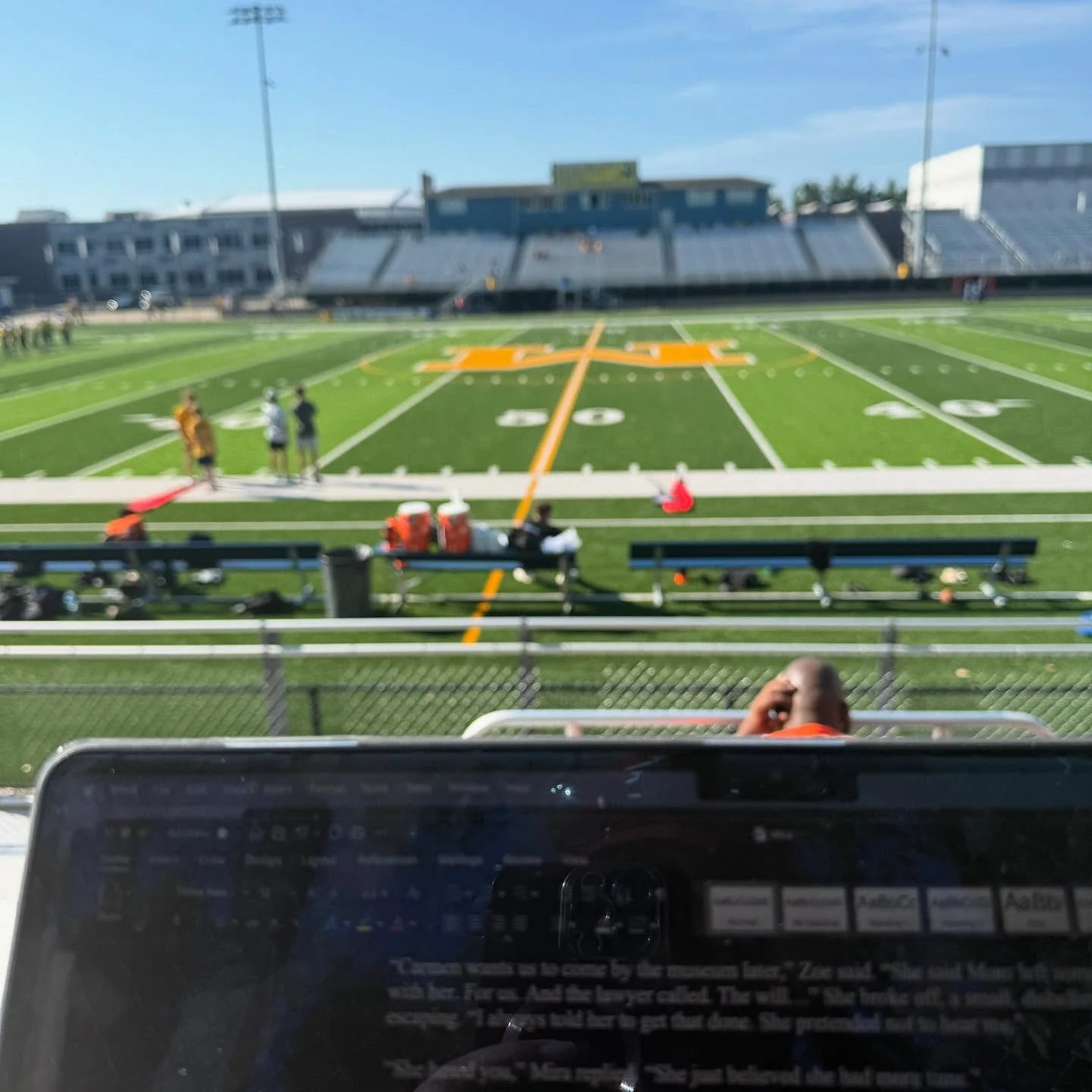 Saturday mornings look a little different.

Up bright and early for junior football league games, and catching up on writing while waiting for the games to start.

Grateful to live a life of freedom to be present at all my kids games and for everythi