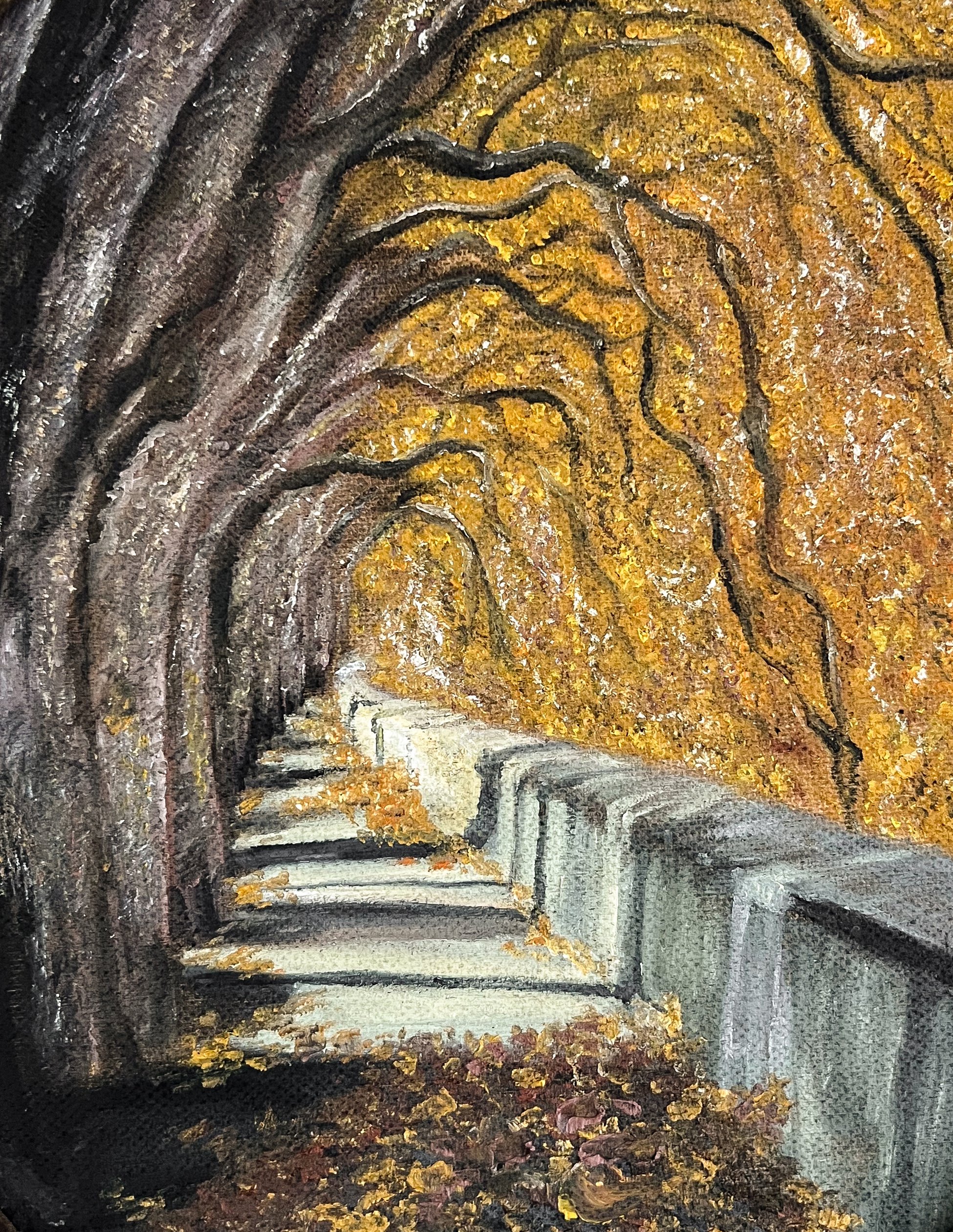 "Autumn Along Ponte Umberto, Rome"