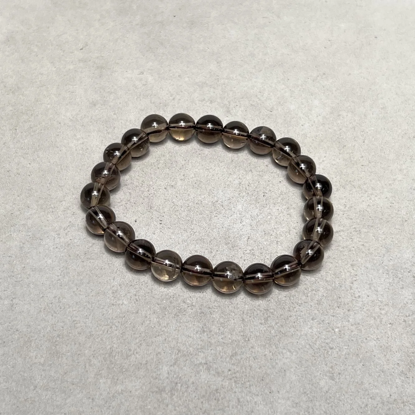Crystal Bracelet – Smoky Quartz – 8mm Round Beads