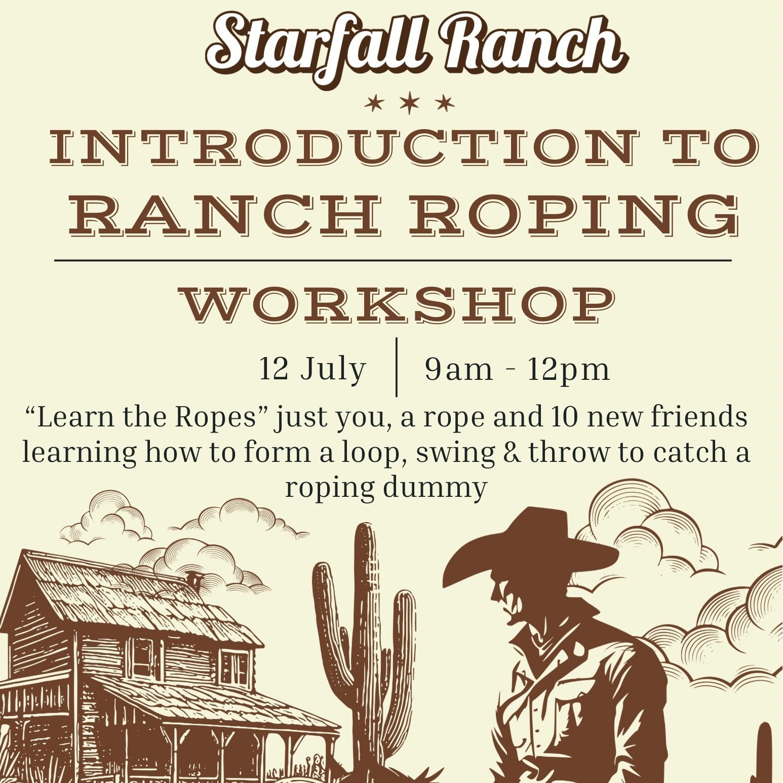 SOLD OUT - Intro To Ranch Roping Workshop (Step 1 in Series)