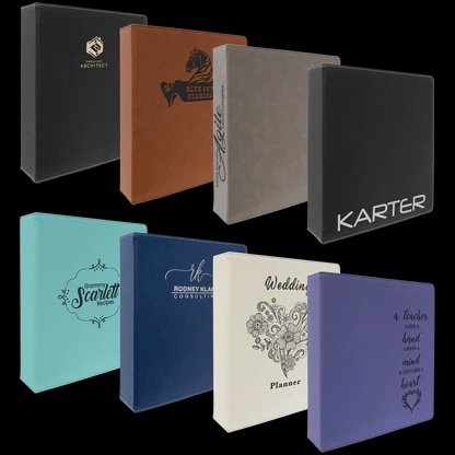 Leatherette 3 ring binder colors
