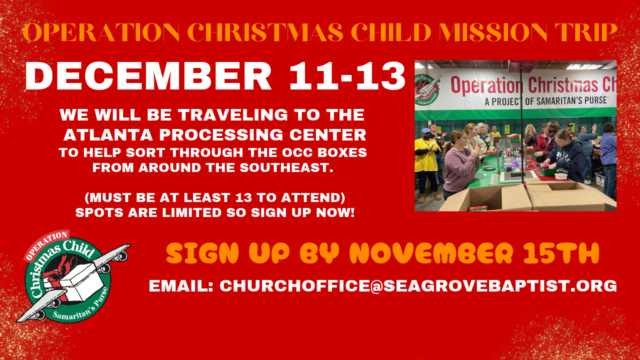 OCC Processing Center Mission Trip
