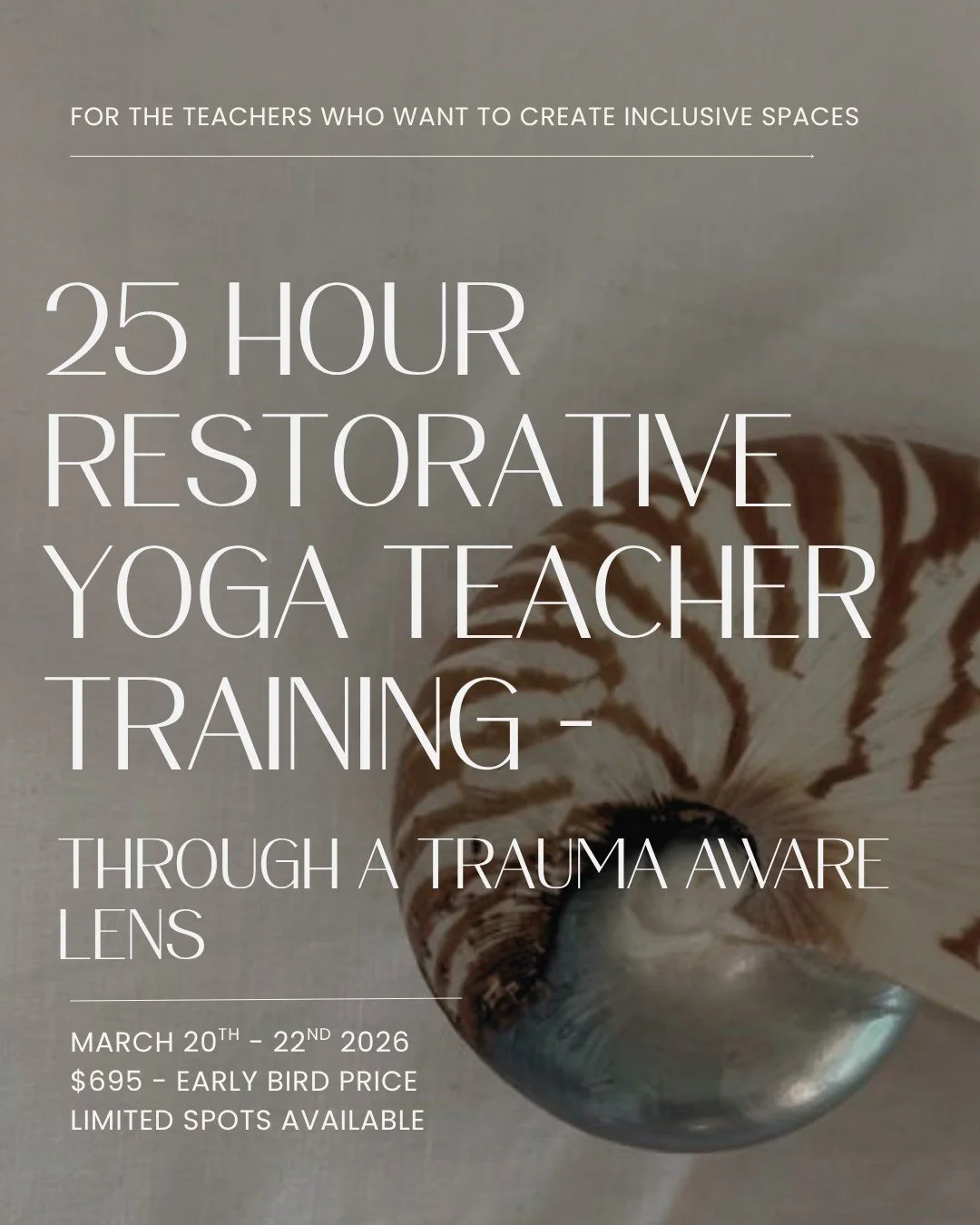 Restorative Yoga is the practice of intentional rest.

It calls for a depth of knowledge in how to support people, through props, shapes, language, stillness, intentional touch and silence.

Each shape, prop, &amp; cue becomes an invitation for the b