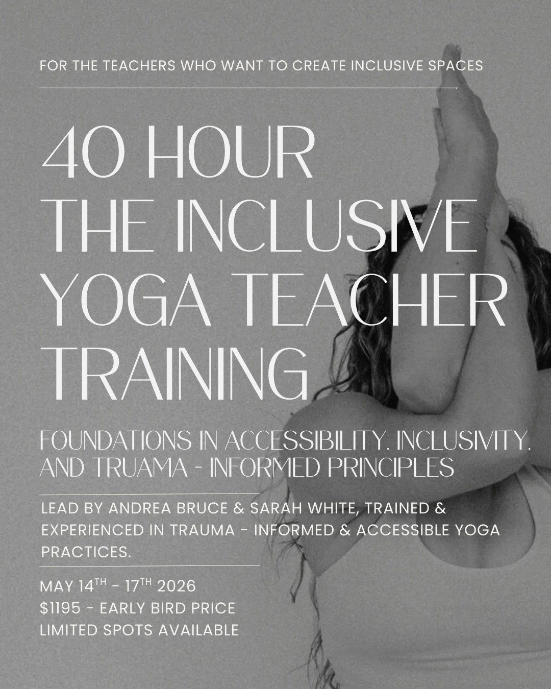 Inclusive Yoga is an approach that centres support, agency and accessibility for every student in the room.

It calls for a depth of understanding in how to support people through language, choice, pacing, variations, props, consent, and the way we h