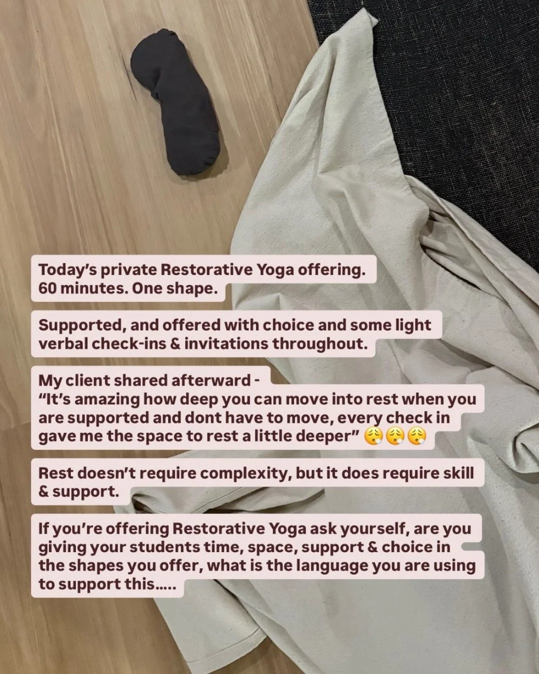 That story sparked some really thoughtful conversations in my stories, particularly around time in shapes, and how intimidating longer holds can feel for teachers to both practice and guide.

So I wanted to share a few reflections......

There&rsquo;