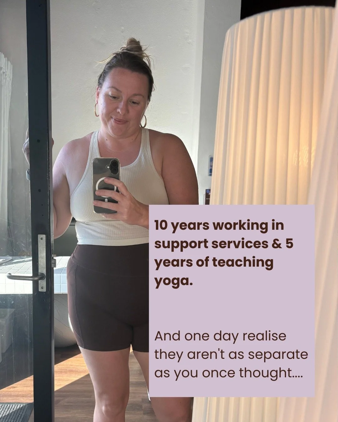 I remember when I told people I was a yoga teacher &amp; also work in MH support they would say - "oh they are so different - what a nice outlet teaching yoga must be"

But they are so closely linked. We are working with humans, and if you'