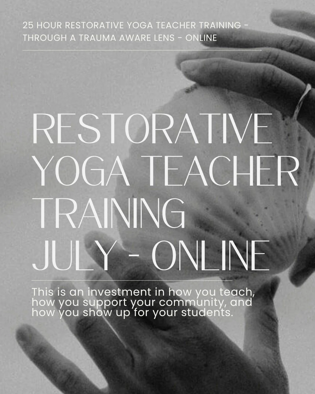 After many requests, this training &mdash;25-Hour Restorative Yoga Teacher Training: Through a Trauma-Aware Lens &mdash; will be available online this July.

Explore language, inclusion, and the practice of rest &mdash;because rest requires more than