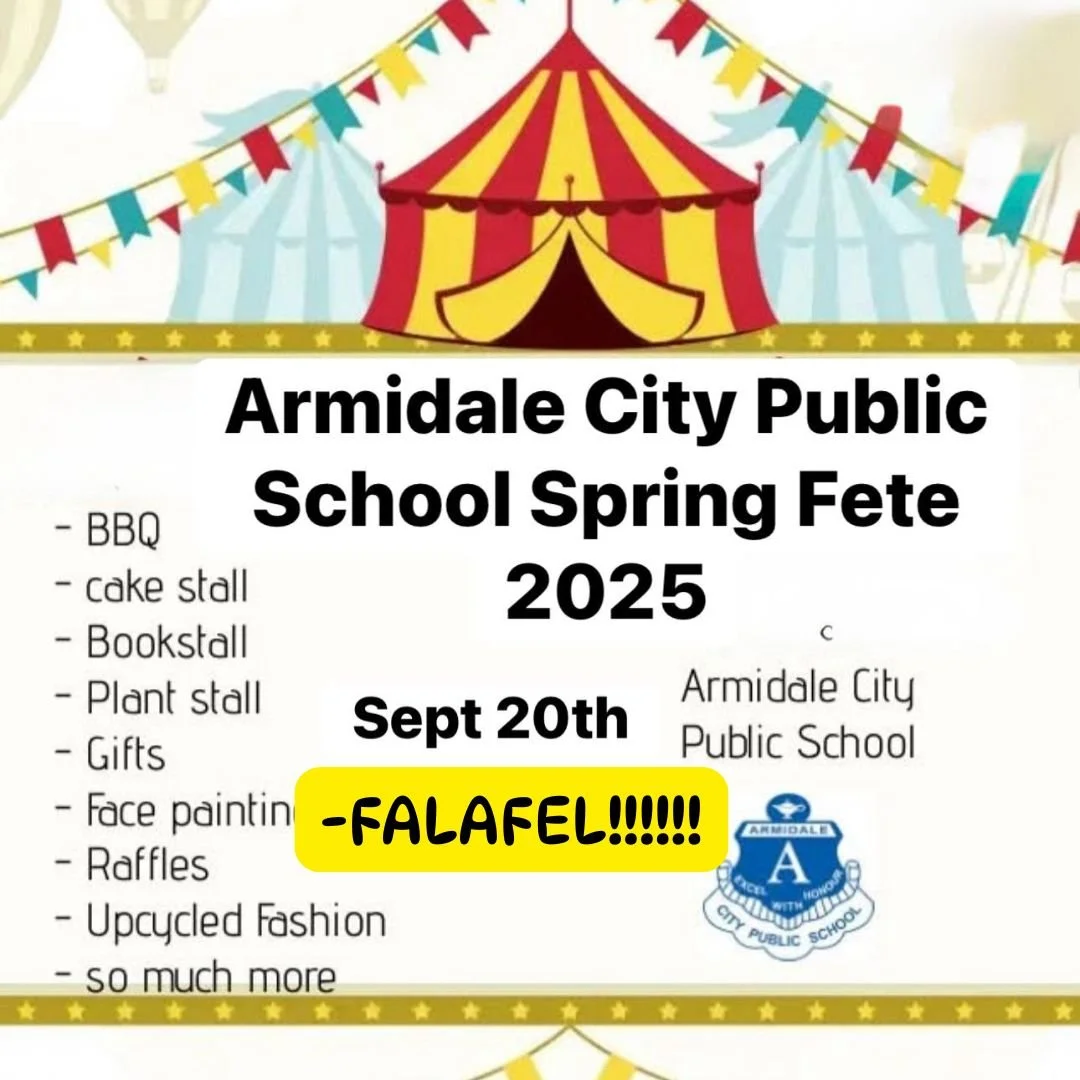 OMG there's a GKC falafel stall at the Armidale City Public School Fete!🥙🥙🥙🥙