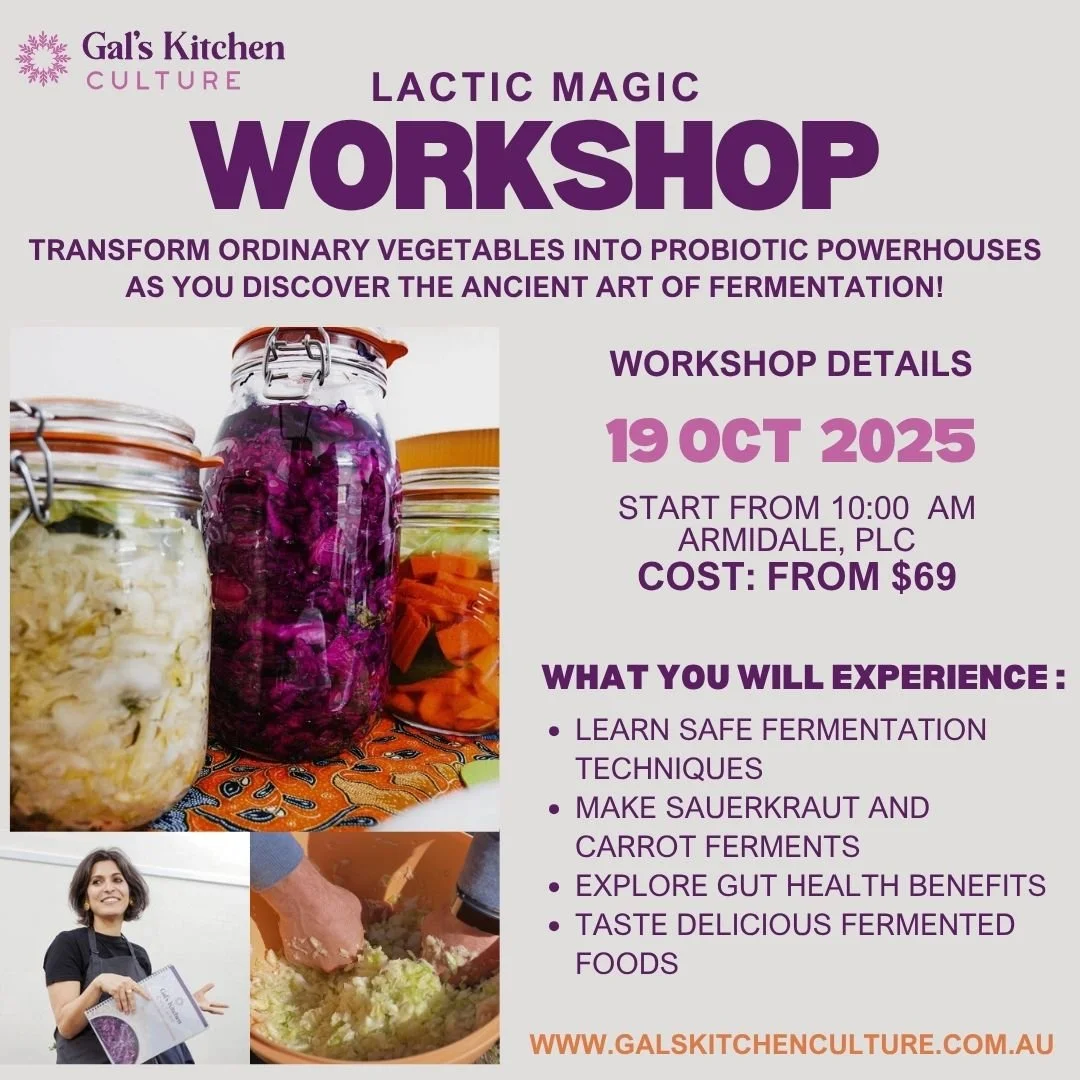 Vegetable fermentation - Lactic Magic Workshop!!

Why did I name it lactic magic? read the info in the photos...
Find out more and book via link in Bio and Story