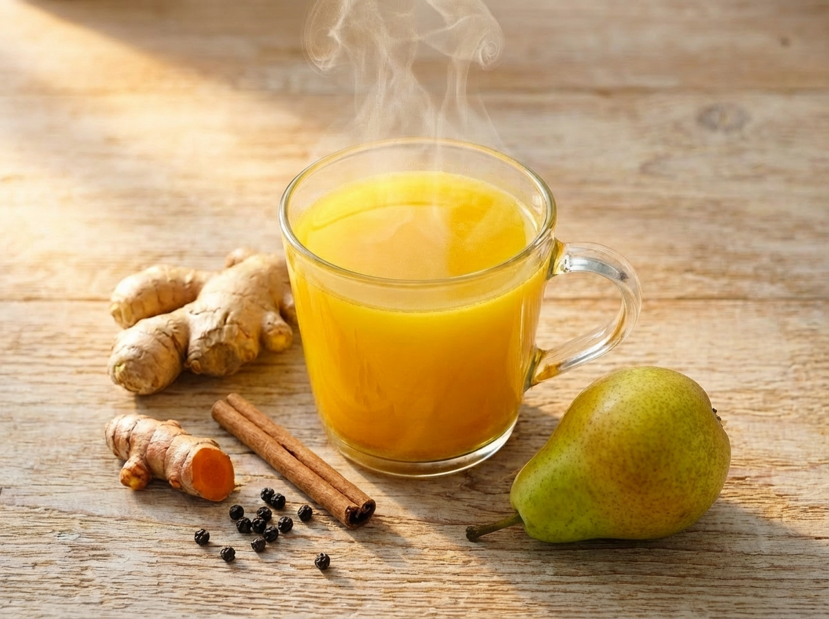 A Winter Warming Concoction: Ginger, Turmeric, Cinnamon &amp; Pear