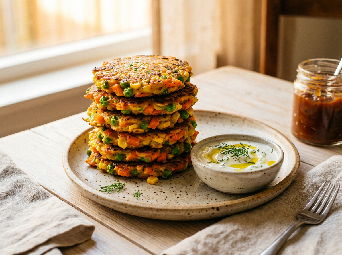Quick &amp; Healthy Vegetable Fritters (with a Freezer Staple!)