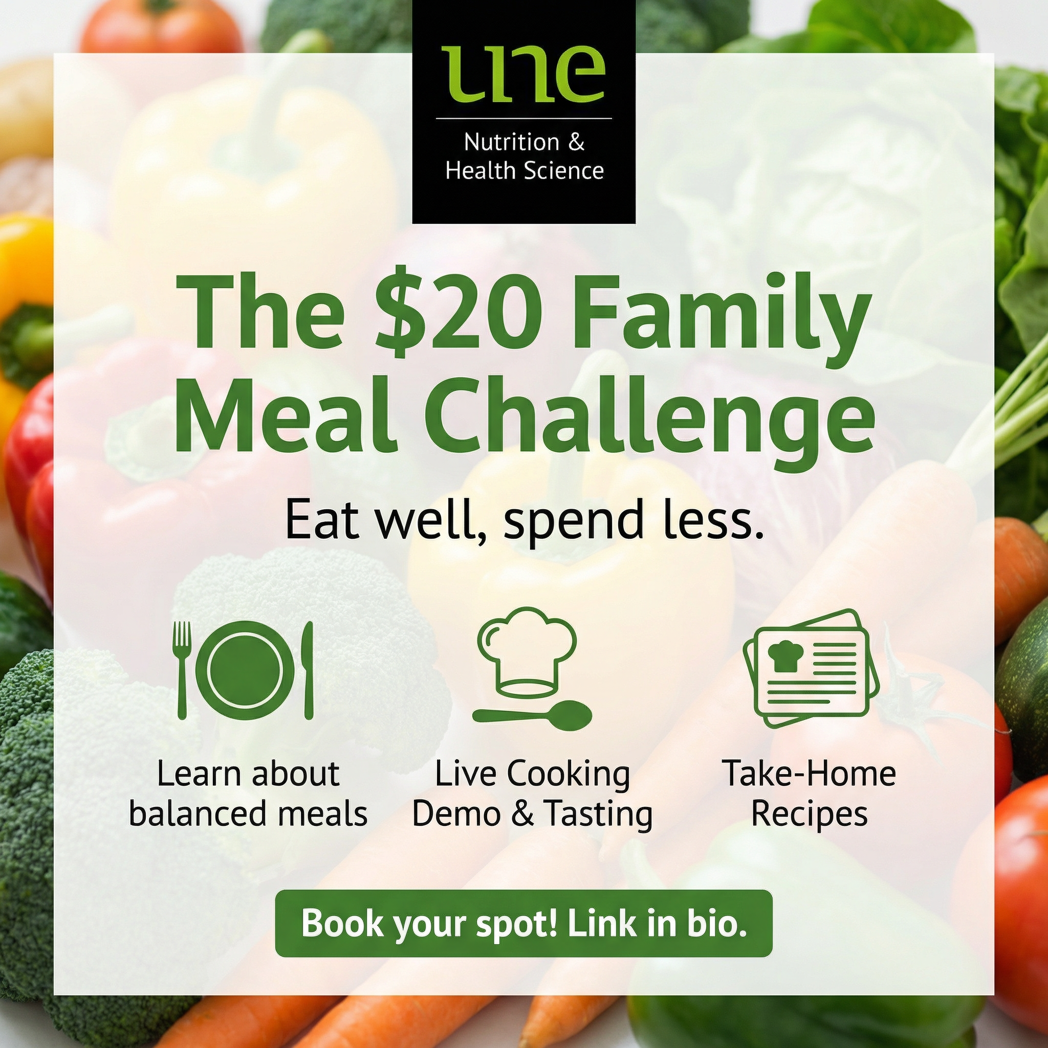 UNE Nutrition: The $20 Family Meal Challenge