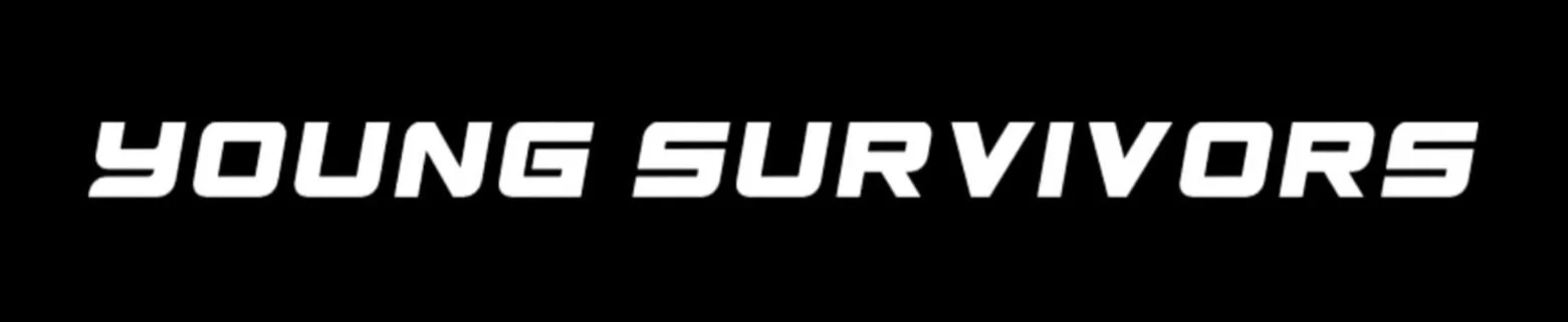 Text "Young Survivors" in bold, white font on a black background.