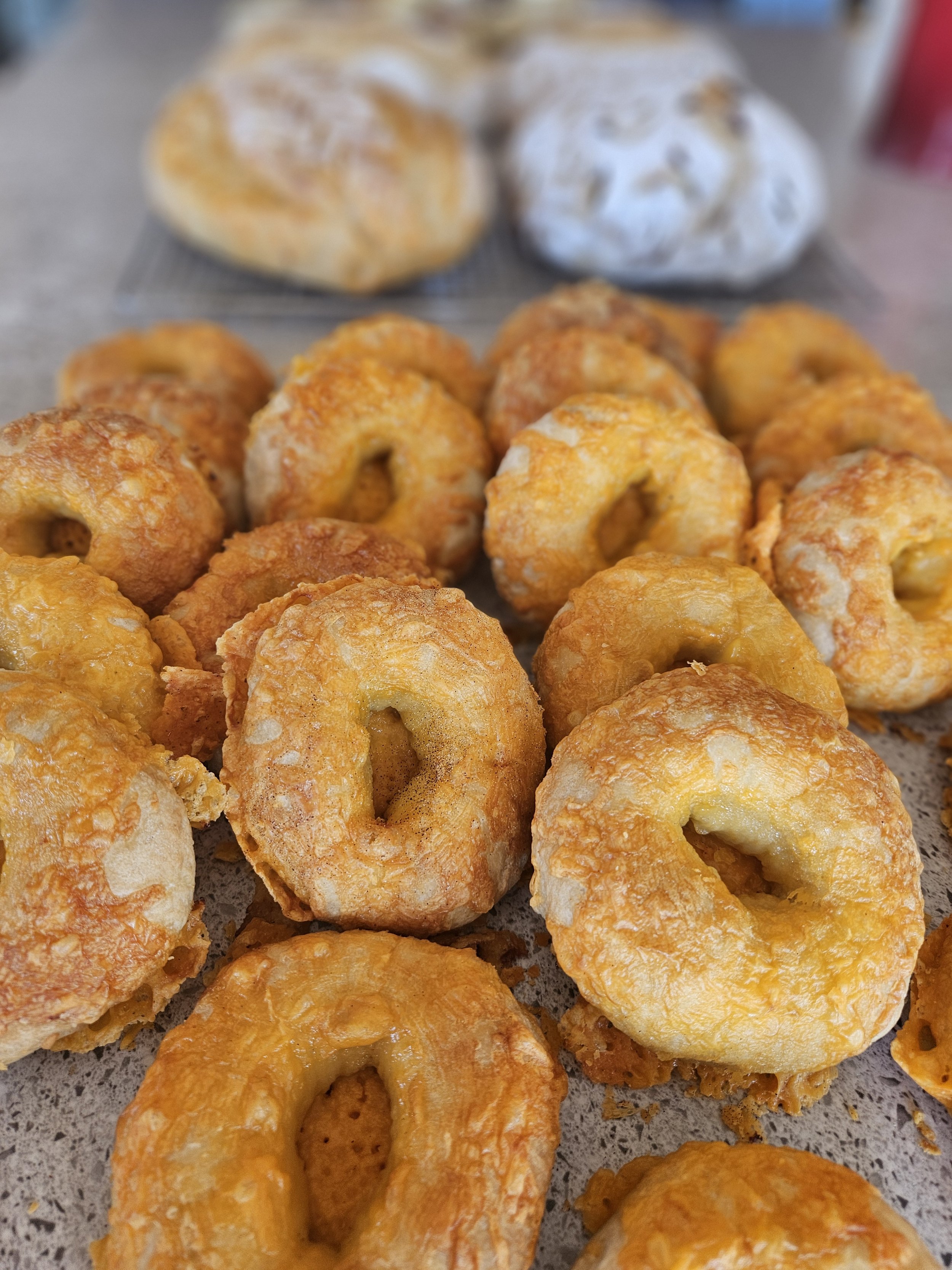 Cheddar Sourdough Bagels