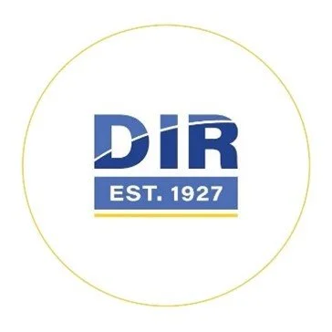 DIR logo with 'EST. 1927' underneath inside a yellow circle.