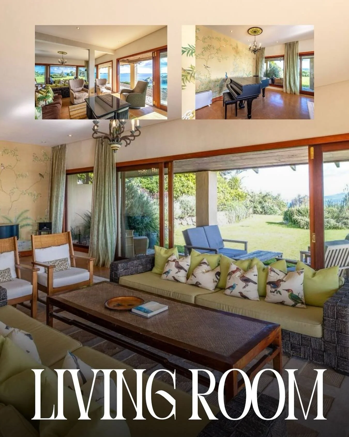 The living room is one of the highlights of our home. 

Spacious, elegant, and designed for both morning coffees and evening gatherings, you&rsquo;ll enjoy indoor-outdoor flow and breathtaking views across Waiheke&rsquo;s waters.

Complete with seati