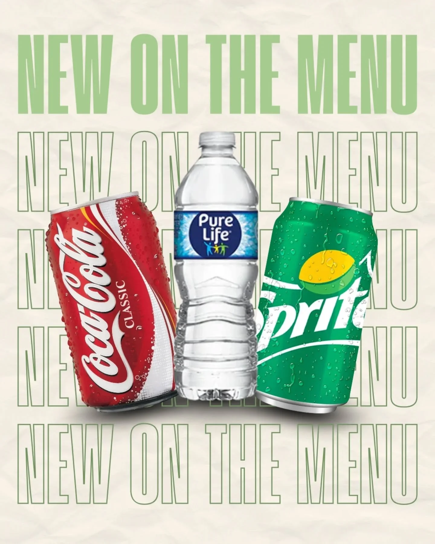 You asked, we listened 🥤✨️

More drink options are finally here! Grab a coke, sprite, or water to pair with your sushi 🍣