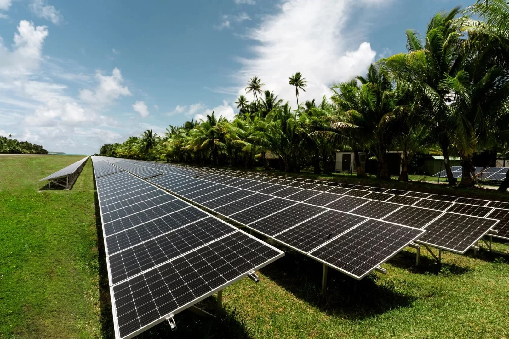 Solar power panels at The Brando in French Polynesia. Source: The Brando