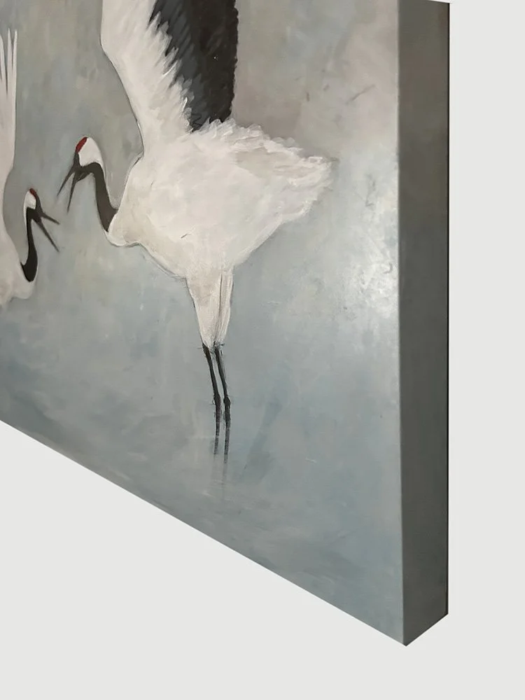 Dancing Cranes bottom right corner oblique