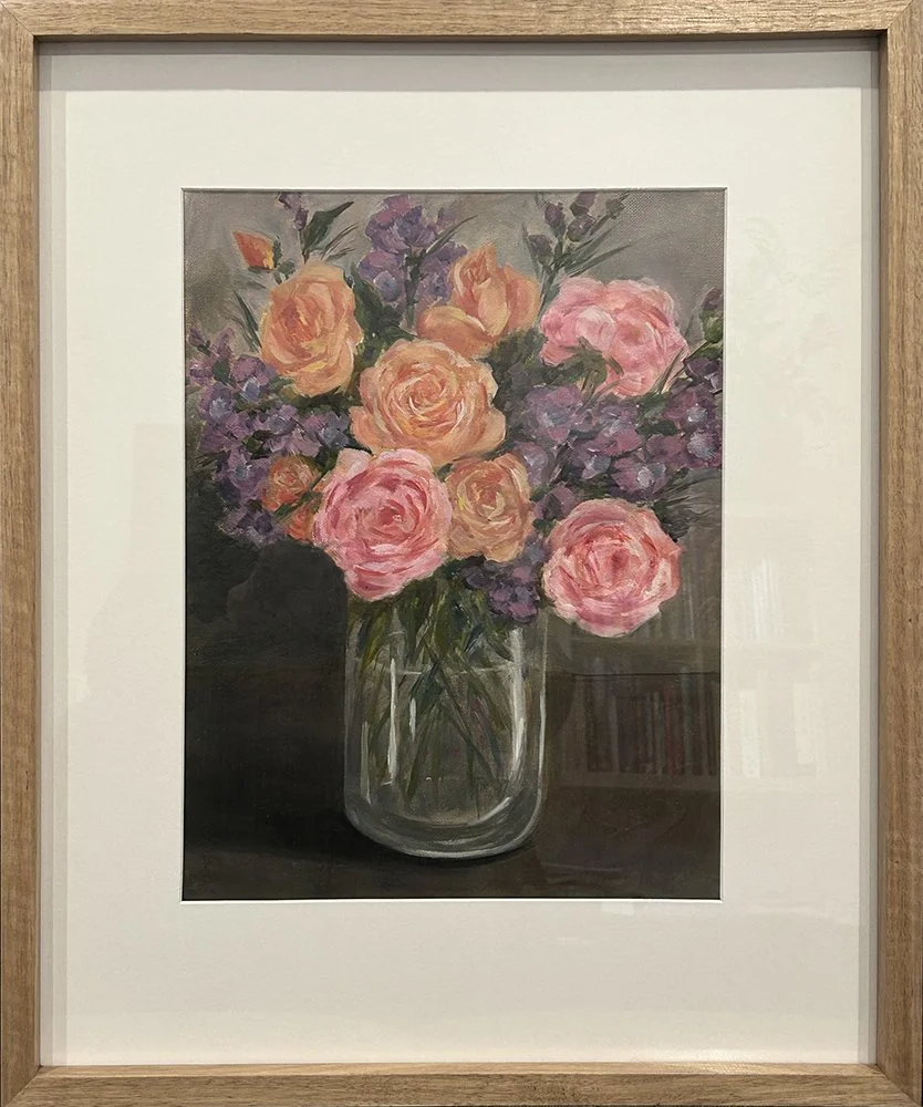 Roses framed
