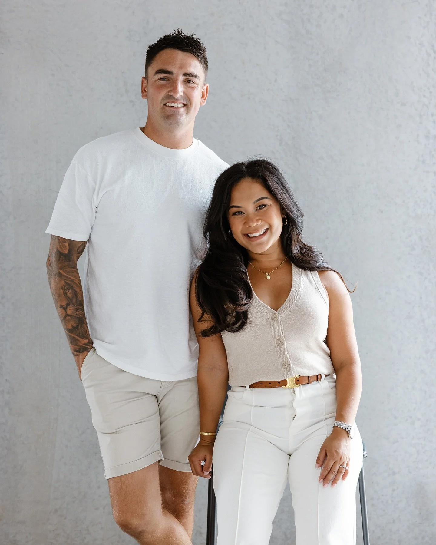 Hey, we&rsquo;re Pinn &amp; Jaydn &ndash; the faces behind Refine Property Studio!

We&rsquo;re a husband-and-wife team with a passion for all things interior design and renovating.
Jaydn runs a thriving painting business in Newcastle, and Pinn comes