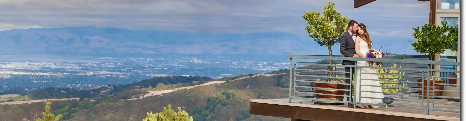 Matt and Collen on the deck at Fogarty Winery