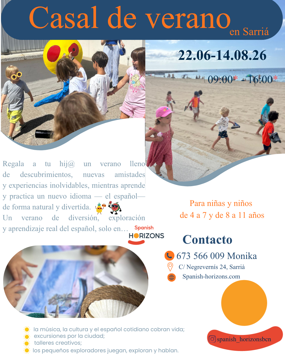 casal de verano, summer camp, vacaciones barcelona, Children participating in active learning activities during a summer camp in Barcelona, Niños participando en actividades lúdicas de aprendizaje activo durante el casal de verano en Barcelona.