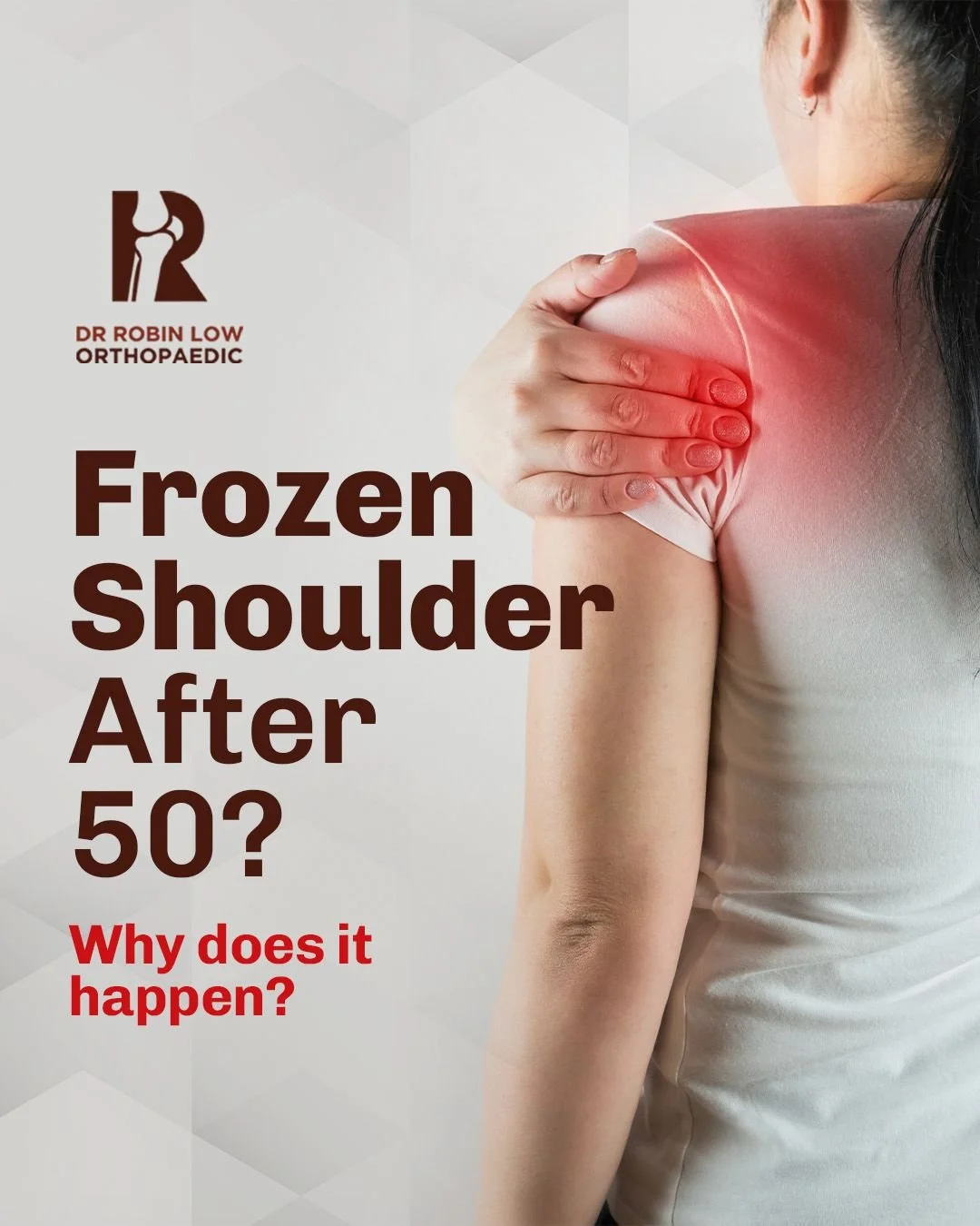 Shoulder pain after 50 isn&rsquo;t always &ldquo;normal stiffness.&rdquo; ❄

If reaching, lifting, or even wearing clothes feels harder, it could be frozen shoulder.

👉 Don&rsquo;t wait until it gets worse. Early treatment makes all the difference.
