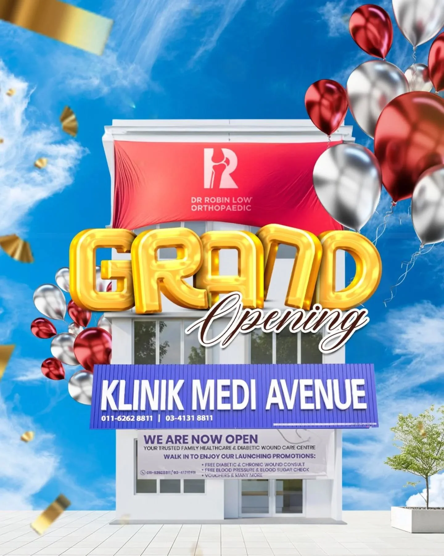 🎉 Klinik Medi Avenue is now open and guess what, I&rsquo;ll be the visiting orthopaedic surgeon here! 

@klinik_medi_avenue offers general health, antenatal, orthopaedic, wellness, weight loss &amp; men&rsquo;s health services all under one roof! 

