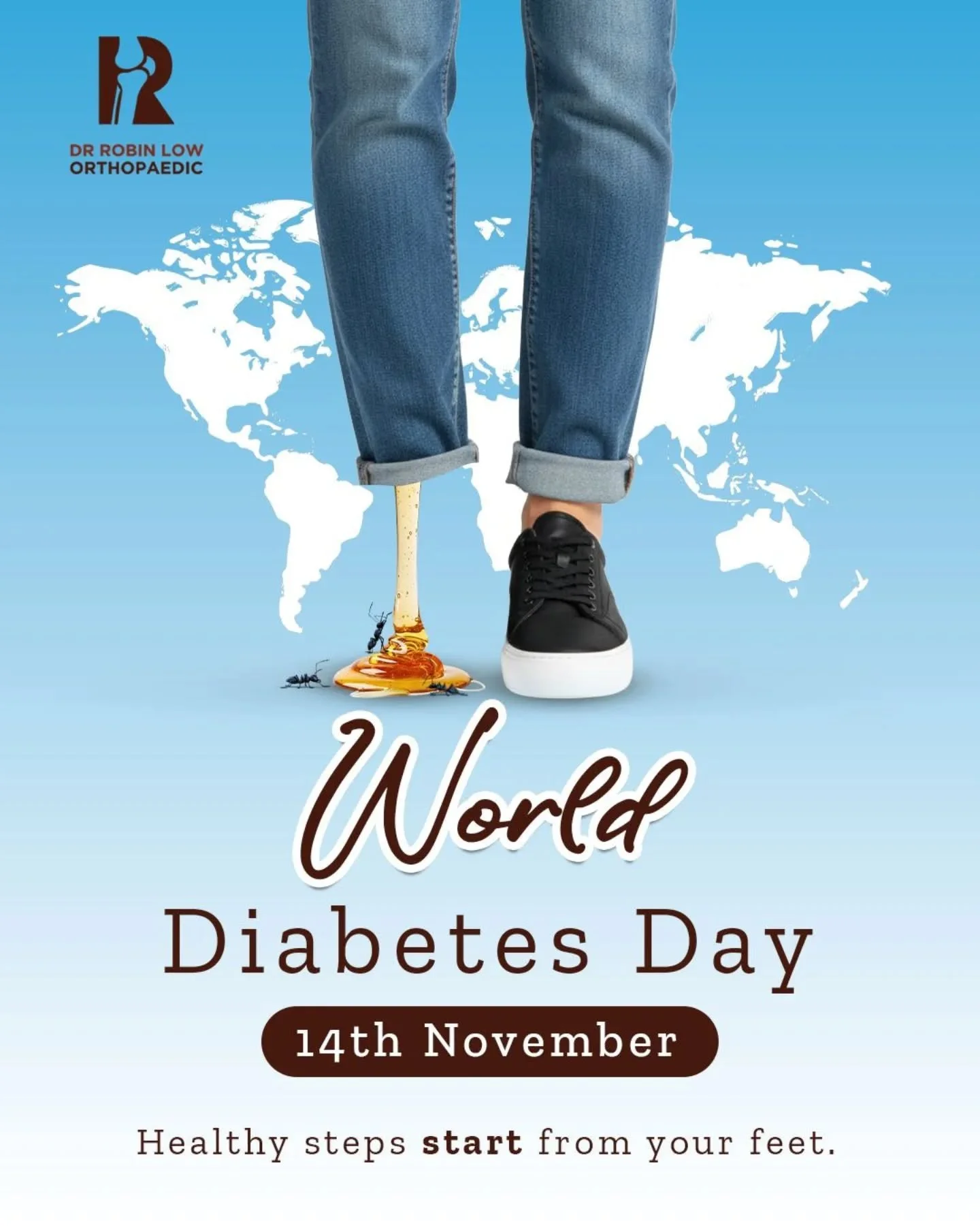 🩵 World Diabetes Day reminds us that good foot health = good quality of life.

As an orthopaedic surgeon who treats diabetic wounds, I&rsquo;ve seen how early care makes all the difference.

Check your feet daily, don&rsquo;t wait until it&rsquo;s t