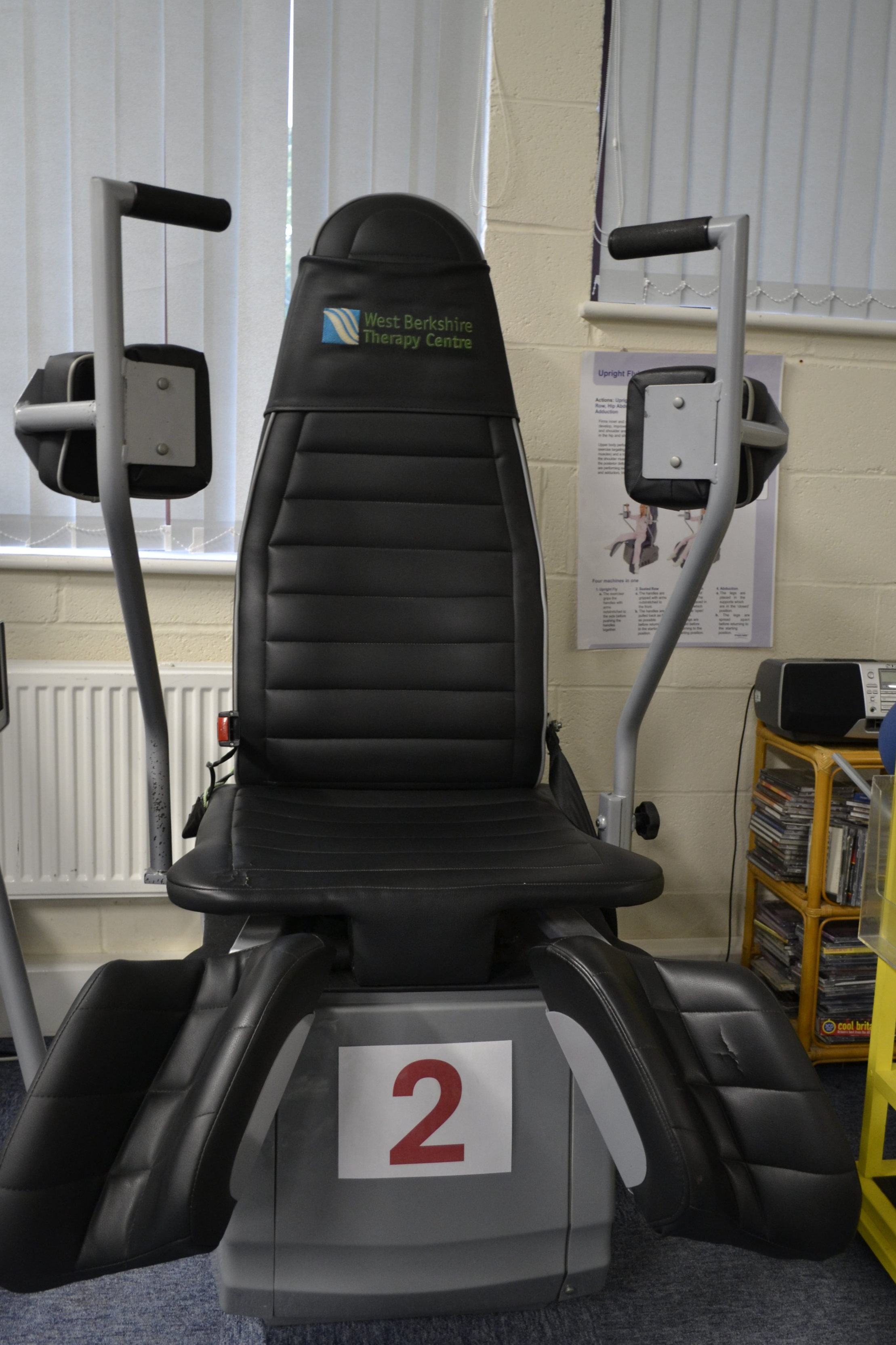 Fly & Thigh power-assisted exercise machine within the Centre