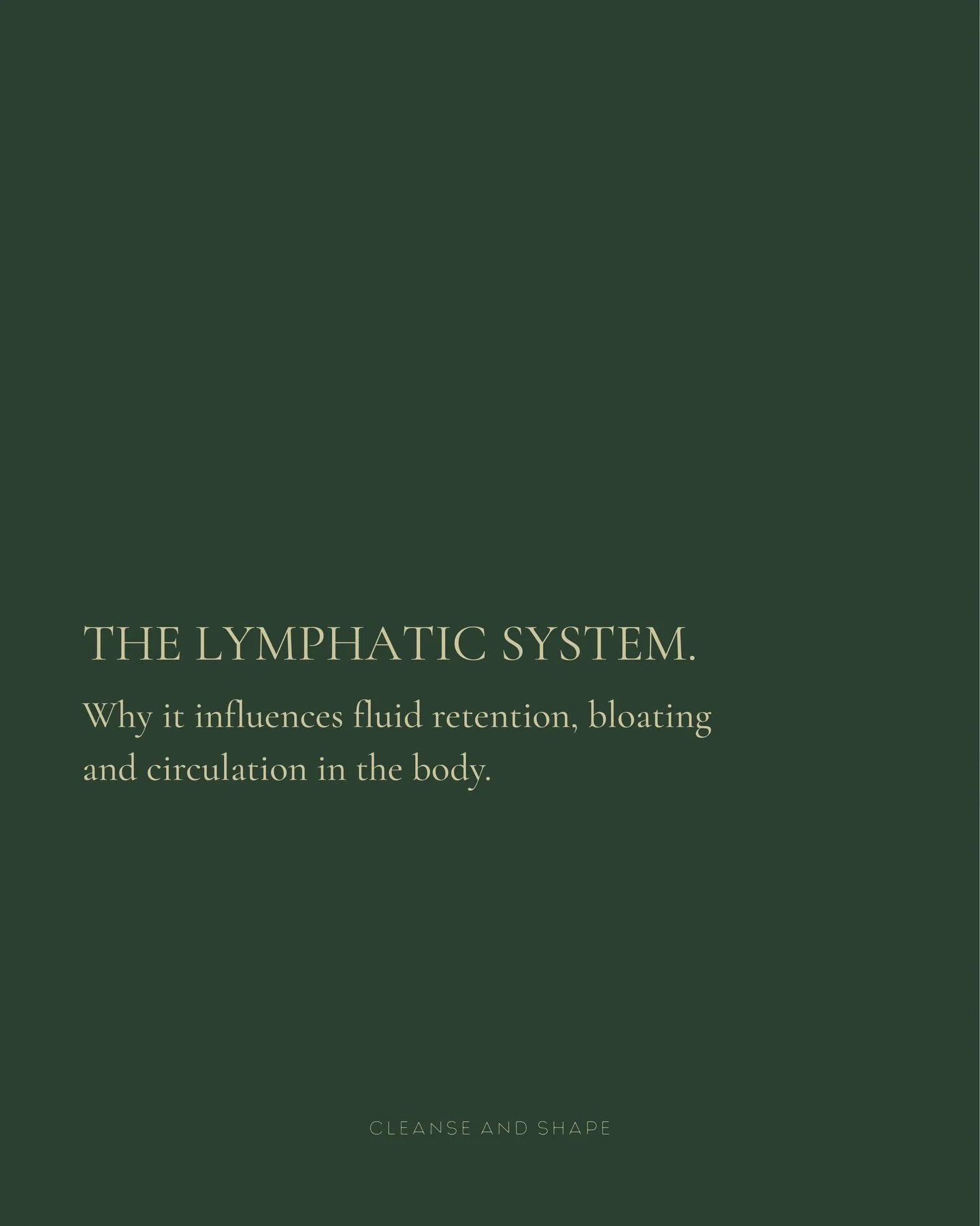 Many people are surprised to learn how important the lymphatic system is for how the body looks and feels.

At Cleanse and Shape, our treatments are designed to support the body as a whole. Rather than focusing on just one element, we combine strengt
