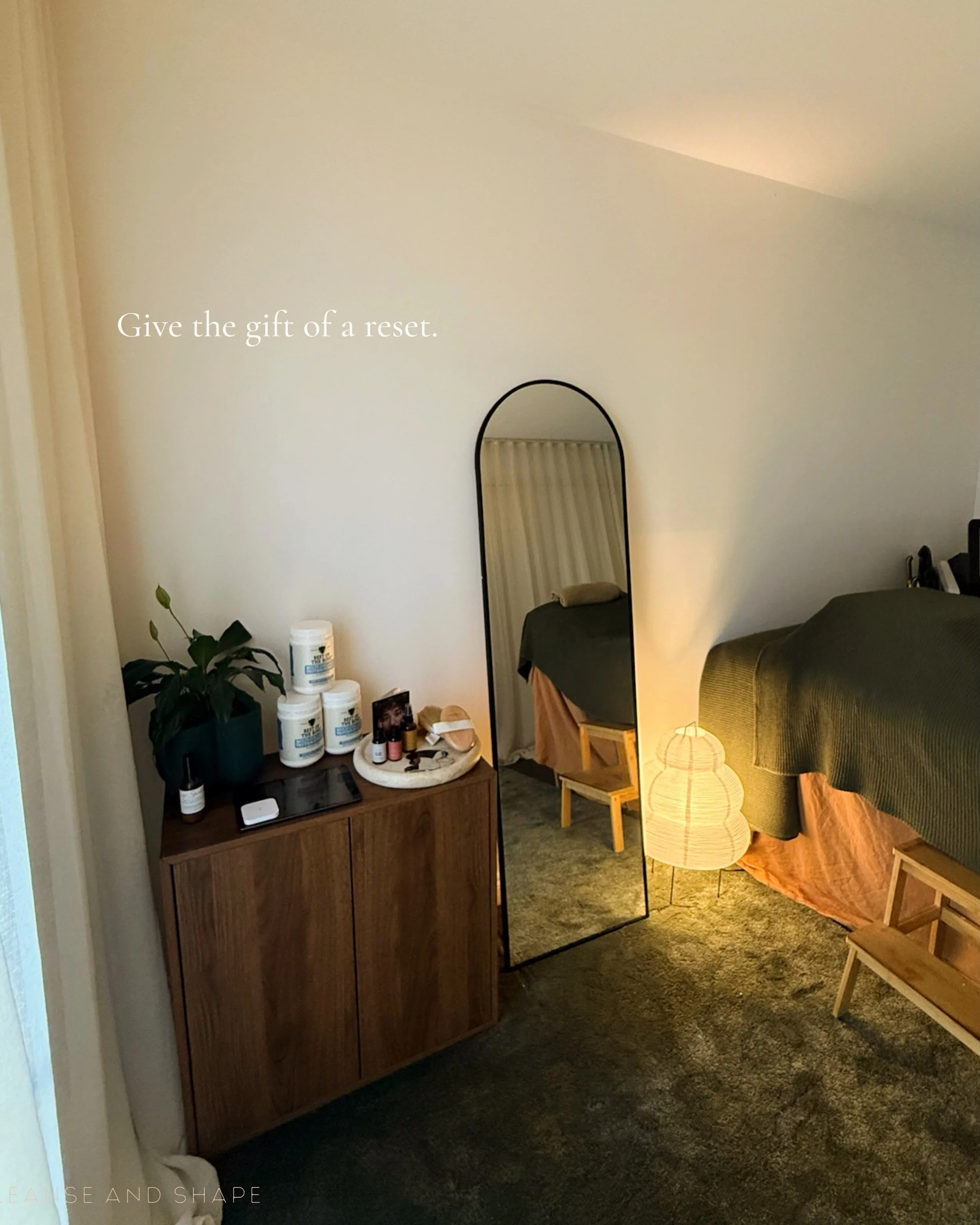 Give the gift of a reset. 

A Cleanse and Shape gift voucher is the most thoughtful thing you can give someone who needs a moment to breathe, restore, and feel like themselves again.

Perfect for birthdays, Mother&rsquo;s Day, or just because - somet
