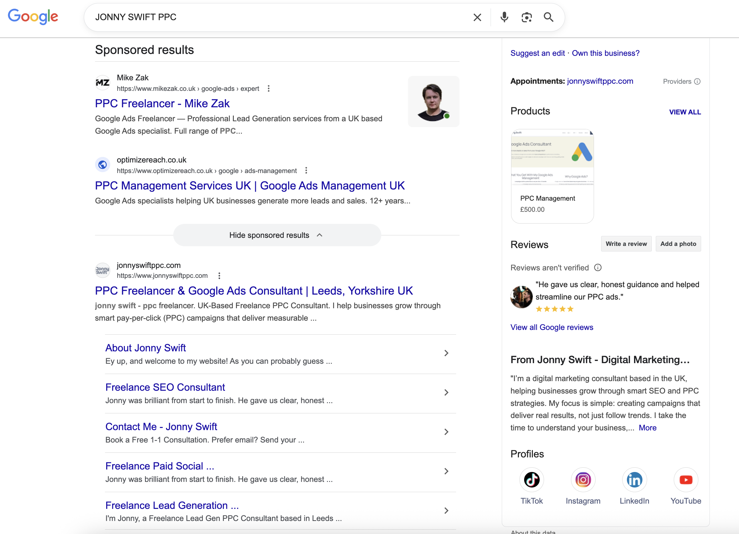 competitors bidding on my name on google ads