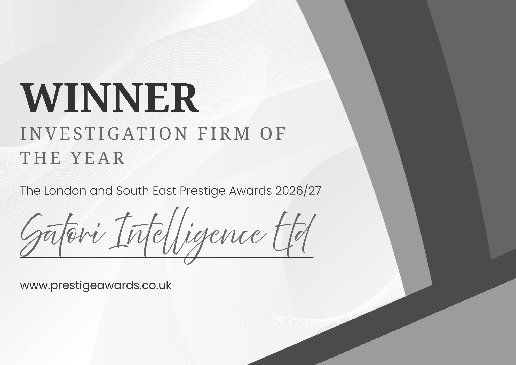 Investigation Firm of the Year, Prestige Awards 2026/27