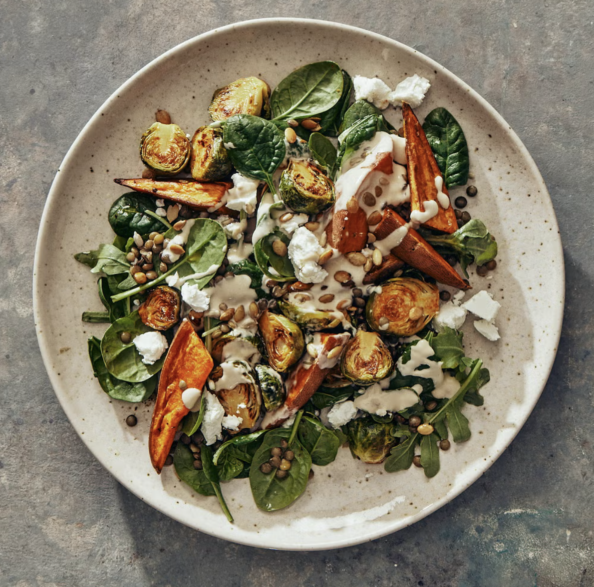 Nourishing Roasted Vegetable Salad with Tahini Dressing