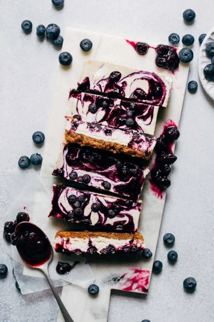 Vegan Blueberry Cheesecake Bars
