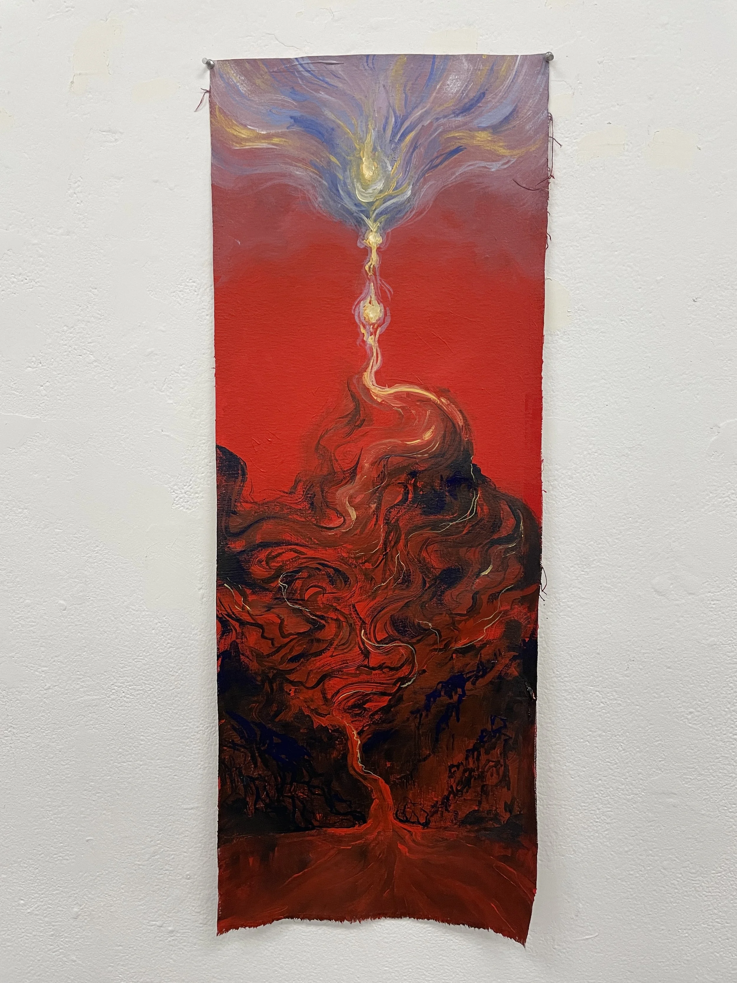 “Passing Promises (‘Home’ Slips Away)"
dimension varies, acrylic on unstretched canvas