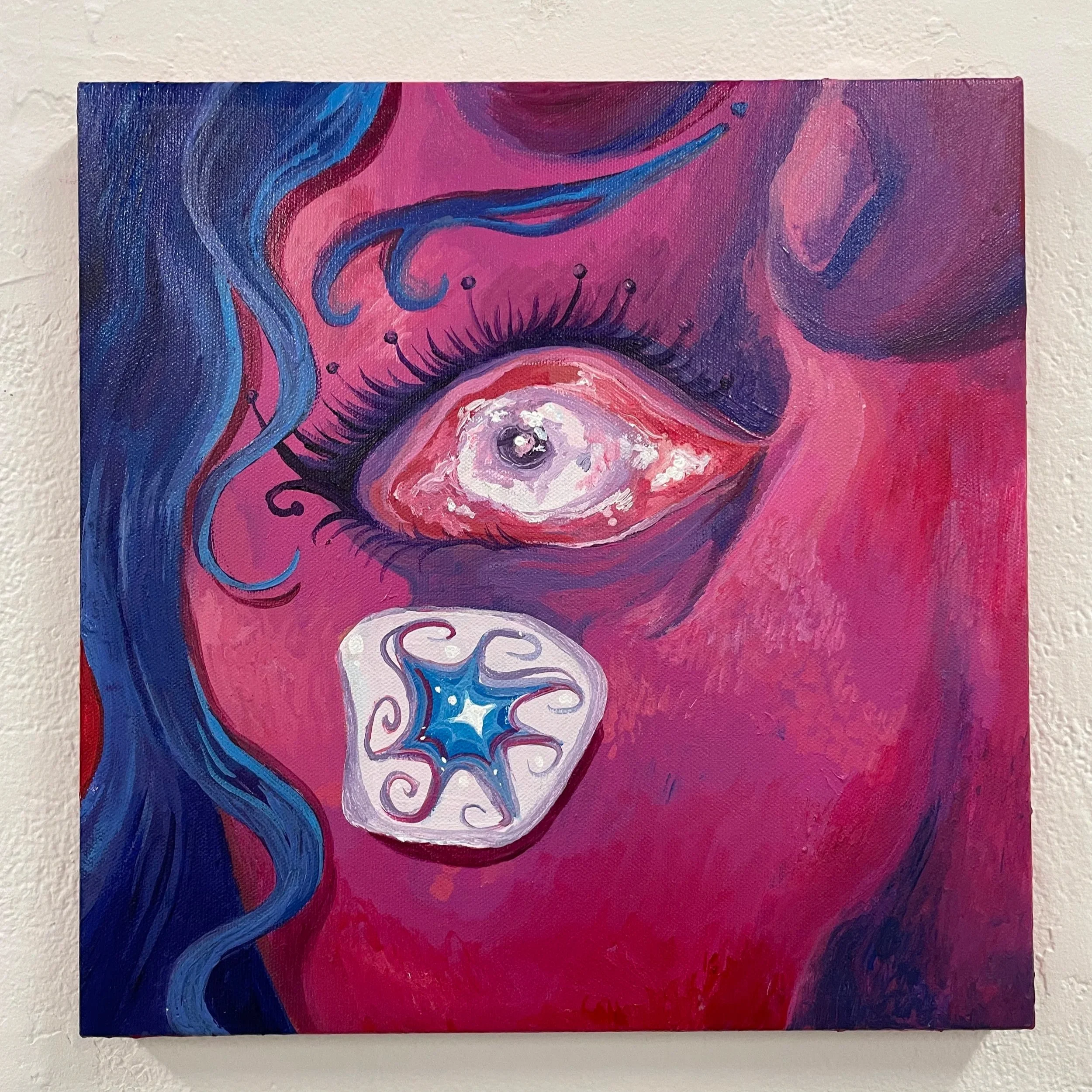 "EYE Love Me"
12x12", acrylic on canvas