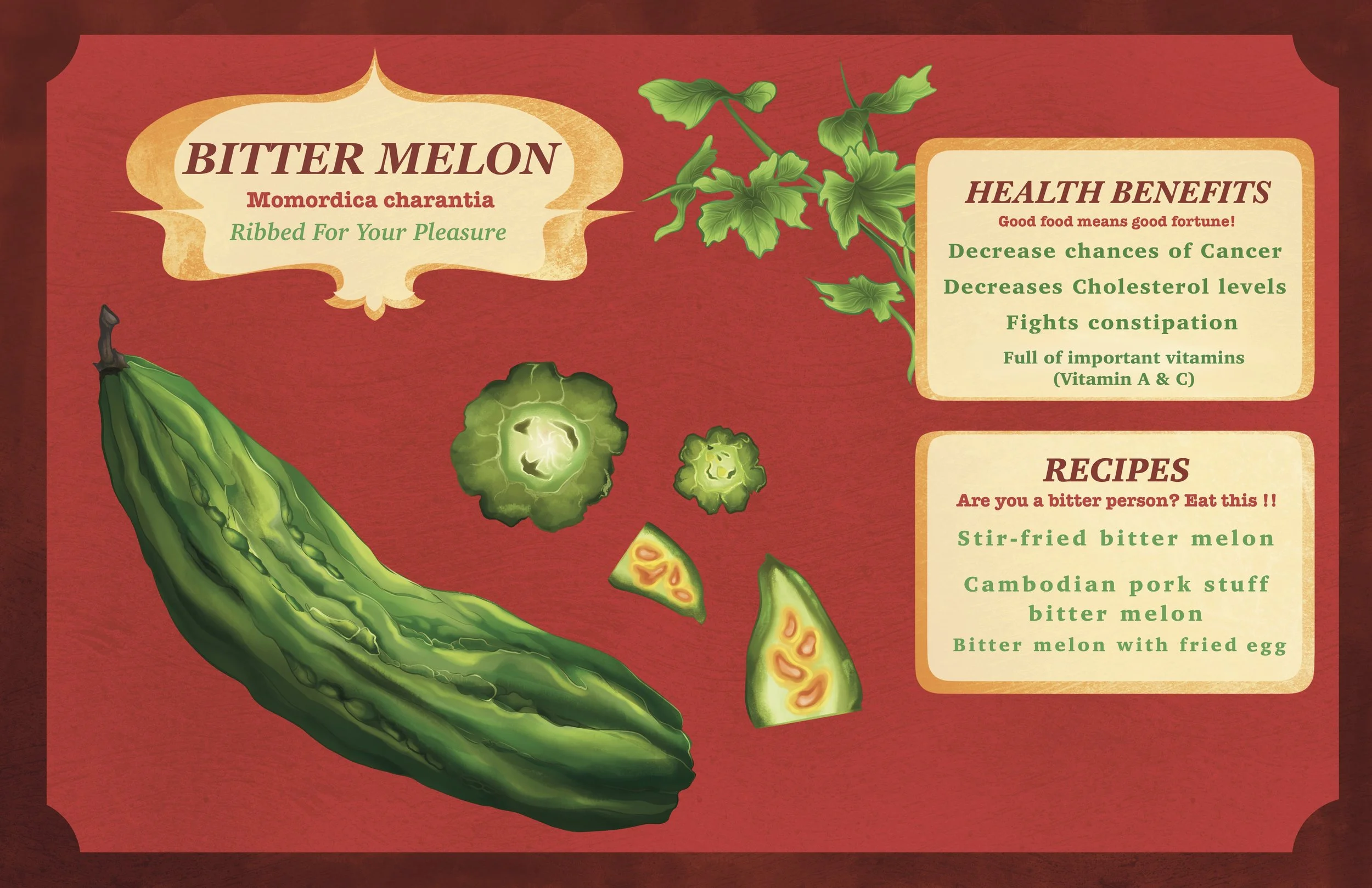 "Bitter Melon AD"
Procreate, 2024