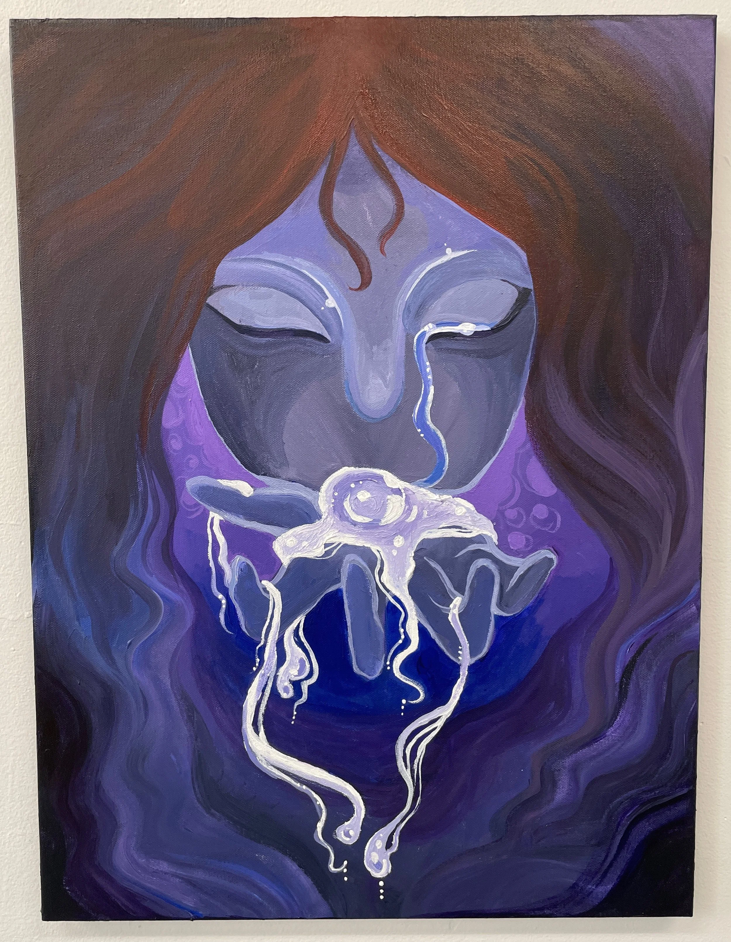 "Nostalgic Egg"
18x24", acrylic on canvas, 2023